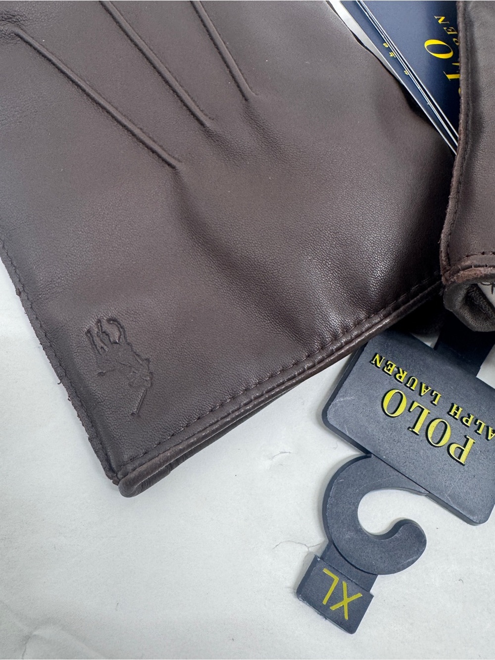 Polo Ralph Lauren Men's Water-Repellent Leather Gloves - Picture 9 of 13